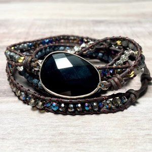 Handmade! Natural Black Onyx Bracelet